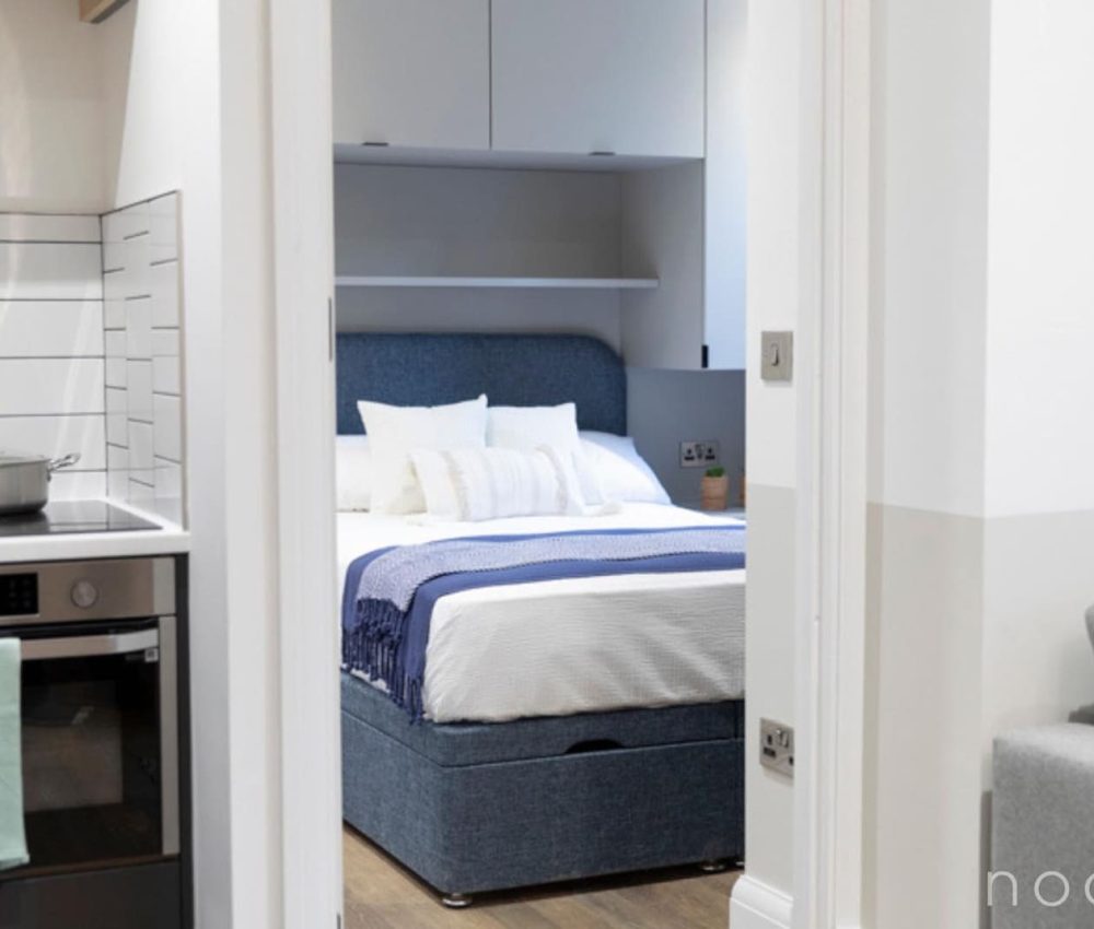 Node London Brixton - 1 Bed Apt Kitchen_Living Room_Bedroom 2 WM