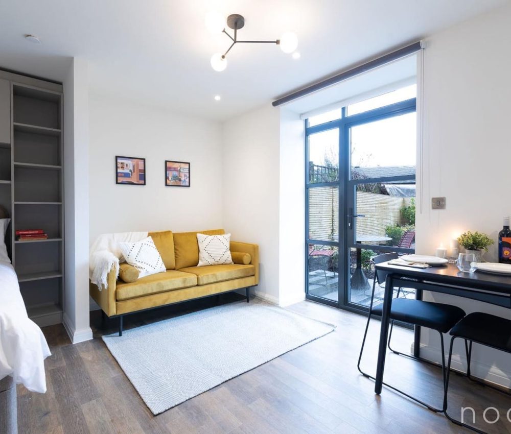Node London Brixton - Apt 04 - Bedroom _ Living Room _ Dining Room WM