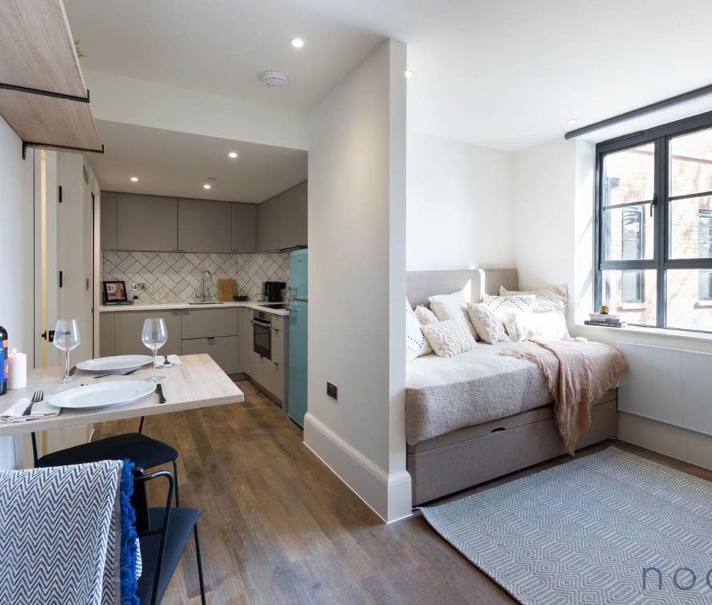 Node London Brixton - Apt 49 - Kitchen - Dining Room - Living Room-1 WM